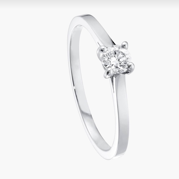 Piaget,ring,engagement,platinum,diamond,0.3. - Picture 1 of 3